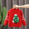 thumbnail image 2 of KHONTS Toddler Girls Boys Christmas Sweater Kids Reindeer Pullover Unisex Child Xmas Red Top Clothing 1-7 Years Green 100, 2 of 4
