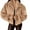 Khaki, variant on Luxurious Plus Size Faux Jacket Winter Warm Zip Up Coat Soft Fleece Outerwear For Fashionable Elegant Casual Outfit-Black-XXXL