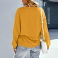 thumbnail image 6 of Duoif Womens Sweatshirt, Oversized Crew Neck Sweatshirt - Women's Fall Pullover Sweatshirt for Women Yellow S, 6 of 6