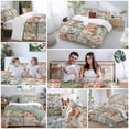 thumbnail image 5 of 3 Piece Spring Floral Duvet Cover Set Full Size,Microfiber Comforter/Quilt Cover with Corner Ties and 2 Pillowcases,Elegant Checkered Summer Botanical Farmhouse All Season Bedding with Zipper Closure, 5 of 8