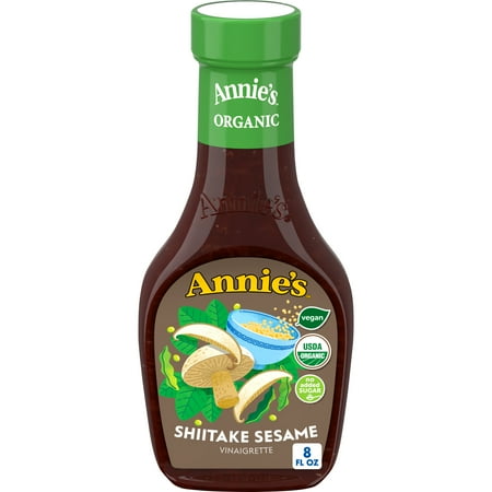  BY 8/28/2025 Annie's Organic Shiitake Sesame Vinaigrette Dressing 6 of pack