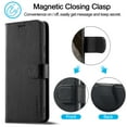 thumbnail image 6 of K-Lion for Google Pixel 7A Case, Pixel 7A Wallet Case with Card Holder PU Leather Magnetic Flip Folio Shockproof Phone Cover, Black, 6 of 7