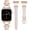 Starlight/Rose Gold Buckle, variant on Wearlizer Slim Leather Watch Band Compatible with Apple Watch Bands 38/40/41/42/44/45/46/49mm Women Thin Strap for Iwatch Series 11/10/9/8/7/6/5/4/3/SE/Ultra