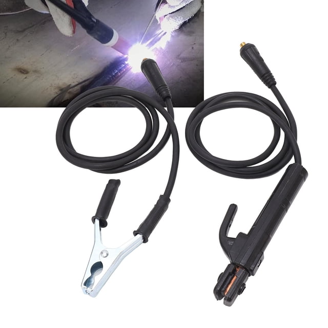 Welding Electrode Holder, Arcing Insulation Better Grip Replacement Welding Machine Clamp Brass Iron Safe With 1.5meter Cable For Shipyard