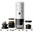 thumbnail image 1 of 3-in-1 Portable Espresso Machine With NO Heating Function, Type-C Charging Electric Espresso Maker, 17 Bar Mini Coffee Maker For N ESPRESSO/DolceGustoPods & Ground Coffee On the Go, White, 1 of 5