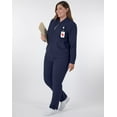 thumbnail image 5 of Hanes Comfort Fit Scrubs Women's Scrub Bomber Jacket Athletic Navy 3XL, 5 of 6