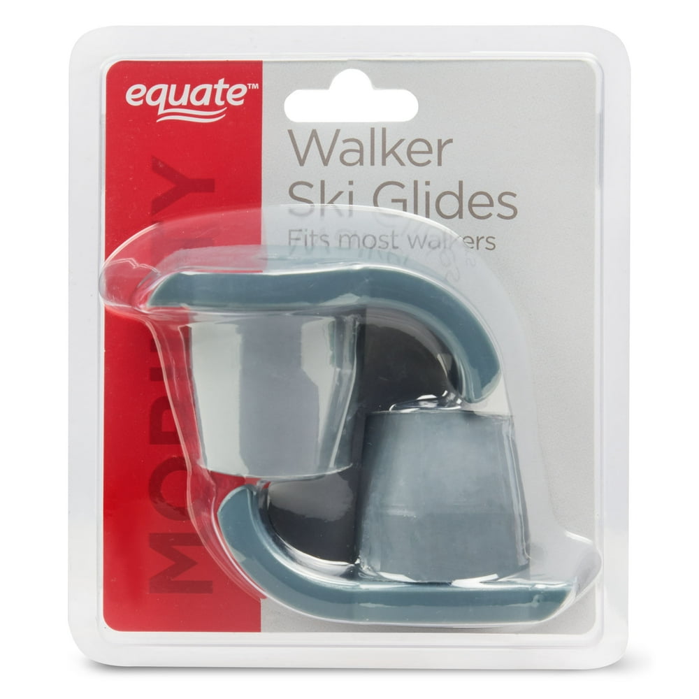 Equate Walker Ski Glides,fits most walkers,easy to install Walmart