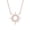 Rose Gold, variant on Evie 18k White Gold Plated Sun Pendant Necklace with Swarovski Crystals Gift for Women