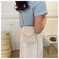 thumbnail image 2 of Fashion Straw Little Daisy Dacron Phone Pouch Embroidery Bag Shoulder Crossbody Bag Straw Plaited Phone Bag KHAKI, 2 of 8