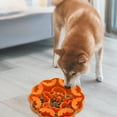 thumbnail image 5 of Btomtd Slow Feeder Dog Bowls Made of Silicone, Non-Slip Suction Cup Base Pet Bowls, Fun Pattern Cat Bowls to Encourage Chewing, Household Halloween Decor Cat Food Bowl, Orange, 5 of 6