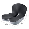 thumbnail image 5 of IBTORO Ergonomic Seat Cushion with Lumbar Support - Gel Memory Foam Pillow for Office Chair, Car & Wheelchair, Gray Two-Tone, 5 of 9