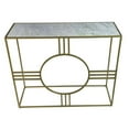 thumbnail image 3 of Marshall Console Table - White Marble - Antique Gold, 3 of 4