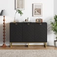 thumbnail image 1 of Moderno buffet sideboard: 3 doors y estante design, wood credenza consola gabinete in negra, 1 of 7