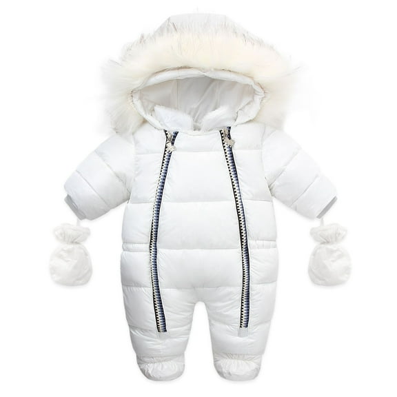 BJUTIR Boys Snowsuit Baby Girl Boy Winter Snowsuit Toddler Jacket Clothes Zipper Jumpsuit Hooded Snow Wear Coat Outwear