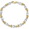 thumbnail image 2 of Avariah Diamonds Gold 14k Two-tone Mariner's Link 7.5in Bracelet - 7.5", 2 of 5