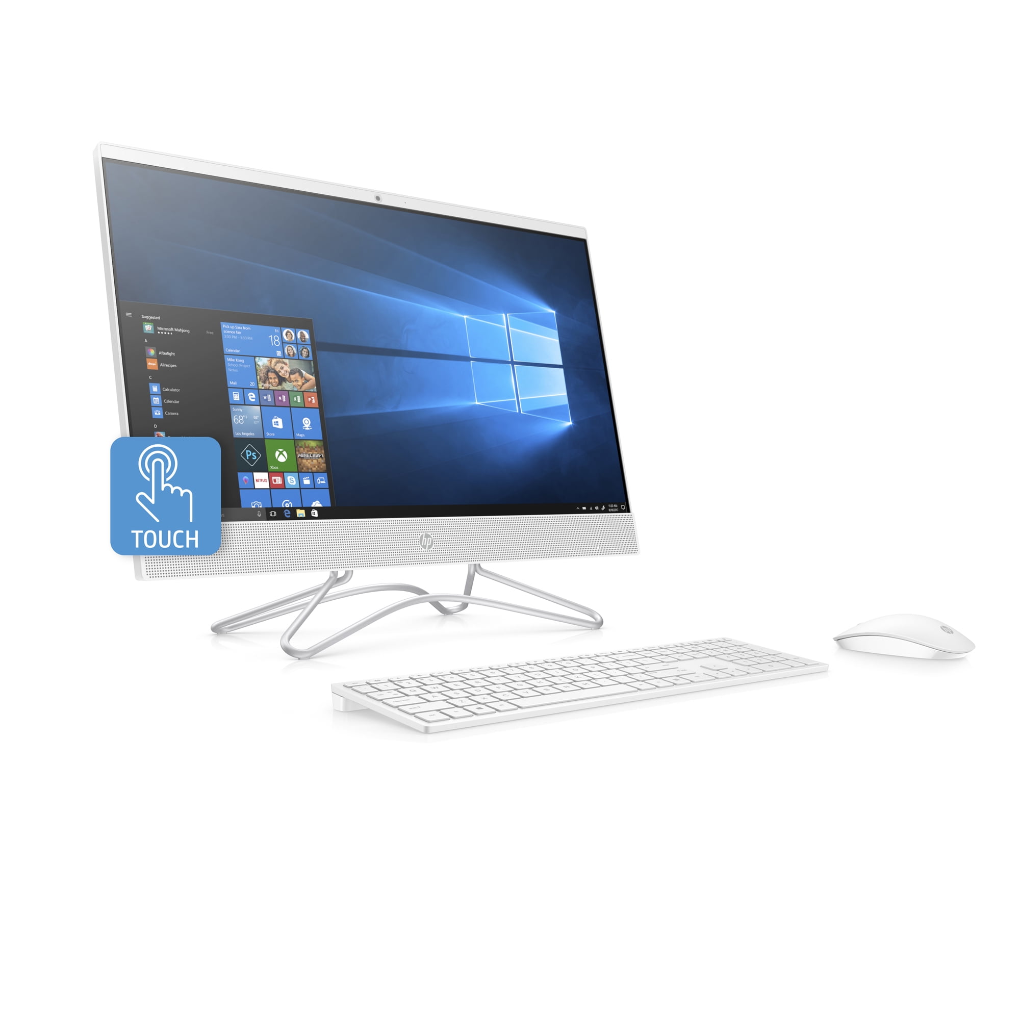 HP 24f1060 Snow White AllinOne Desktop, 23.8", AMD Ryzen 5 3500U