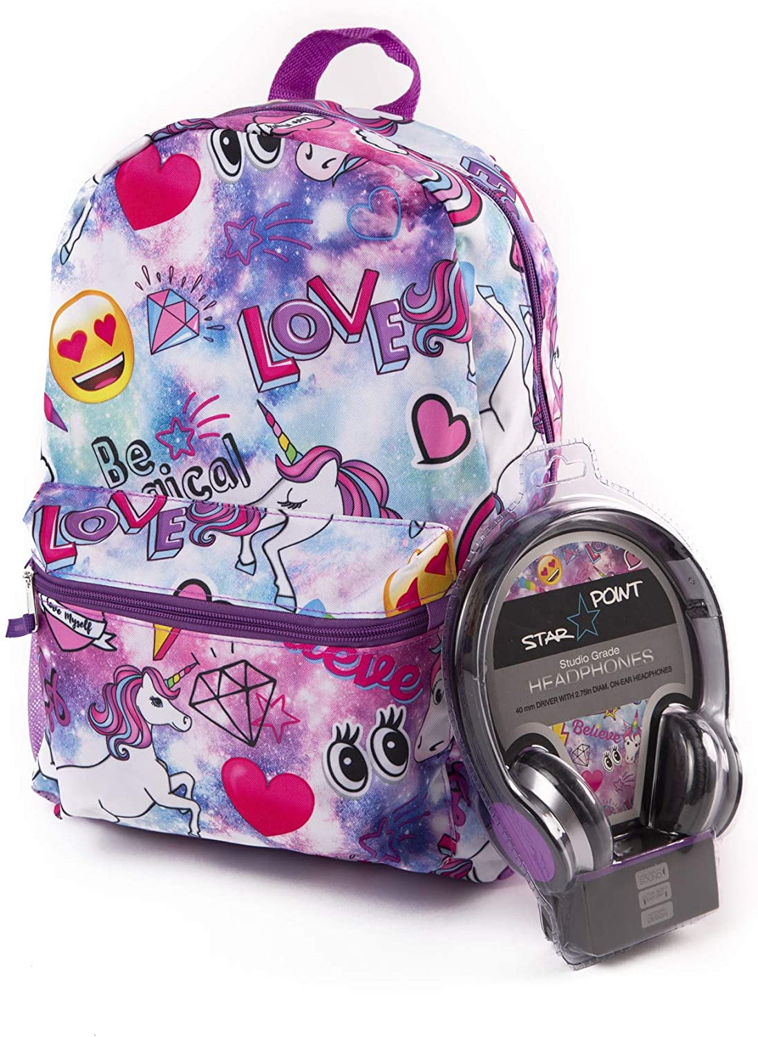 Emoji Girls Emoji Unicorn Backpack 
