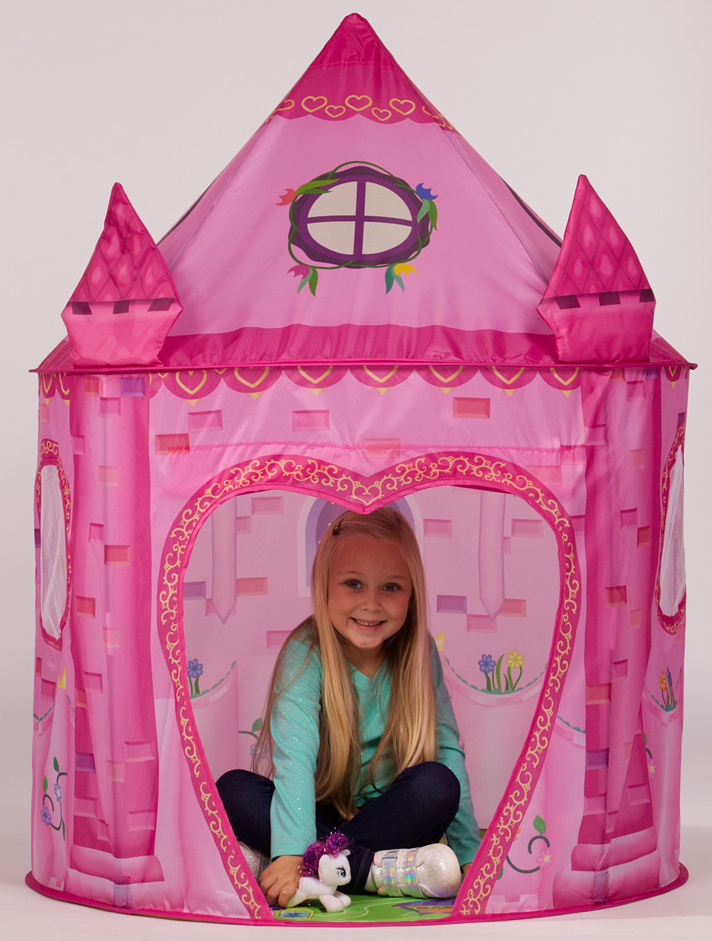 Ridecle Princess Castle,Play Tent Large Kids Play House Princess Tent Girls Large Playhouse Kids Castle Play Tent Play Tent with Tent Package /51.1837.451.18in 