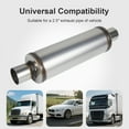 thumbnail image 5 of Universal Exhaust Muffler Stainless Steel Straight-Through Performance Muffler for Cars Trucks, 2.25" Inlet/Outlet, Overall Length 20", 5 of 8