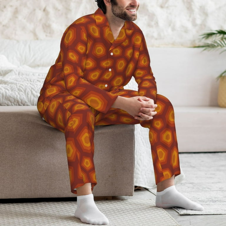 公式通販サイトセール Mens Sleepwear Shell Turtle KLL Flannel Cotton Pajamas,Long Clothing