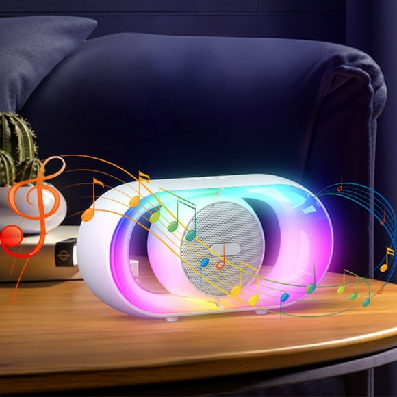 Yhmxh Bathroom Accessories,Home Essentials RGB Colorful High Battery Low Latency Bluetooth Multifunctional Wide Area Sound Effect 5.3 Bluetooth Speaker Plastic Bluetooth Speaker