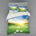 thumbnail image 1 of Ambesonne Spring Bedding Set 4 Pcs, Dandelion Flower Field, Queen, Lime Green Blue, 1 of 3