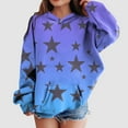 thumbnail image 5 of Gibobby Cute Hoodies for Teen Girls Trendy Preppy Hooded Sweatshirts Oversized Long Sleeve Shirts Gradient Clothes for Girls(Blue,7-8 Years), 5 of 8