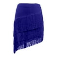 thumbnail image 4 of Jamsmile Women Skirts Bohemian Style Asymmetrical Hem Mini Skirts Flowy Tassels Casual Party Wear Dance Skirts, 4 of 4
