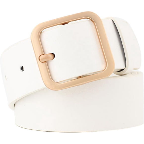 SAYDY Ceinture en Cuir PU pour Femmes, Ajustable, Fines Lignes de Couture, Mode Décontractée, Ceinture à Boucle à Ardillon pour Pantalon Robe 0601M