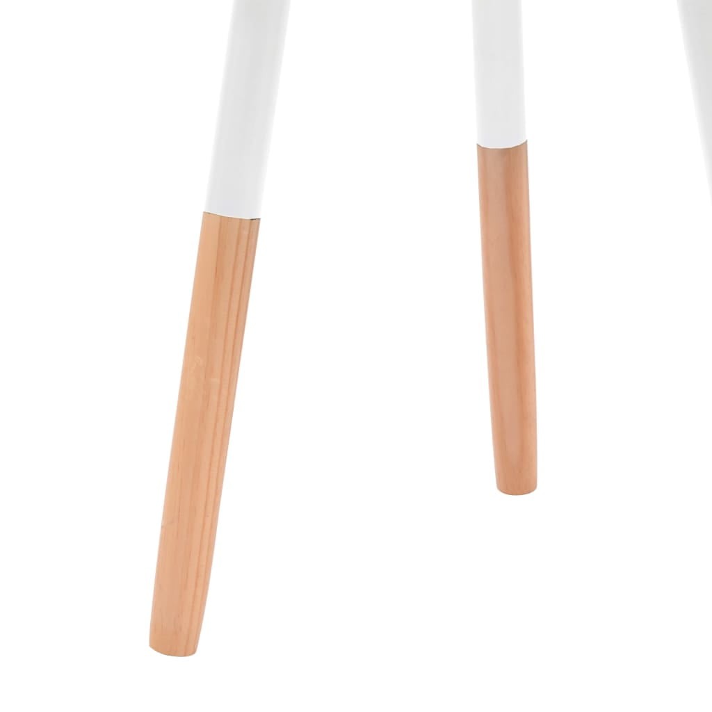 Kepooman Round End Side Table for Home Office, Set of 2, White Kepooman Round End Side Table for Home Office, Set of 2, White