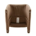 thumbnail image 4 of Modern Accent Chair Brown Single Sofa Chair,Upholstered Side Chair Teddy Comfy Chair for Dining room/Bedroom/Living Room/Reception-Brown-2PC, 4 of 10