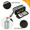 thumbnail image 3 of FORMRS Pencil Case with 3 Compartments Zipper Pouch, Elementary School Level and up, Blue Trains Pattern, 3 of 8
