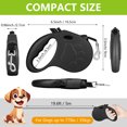 thumbnail image 2 of Mowis Retractable Dog Leash, 16ft Dog Walking Leash for Small Dogs up to 77lbs, Non-Slip Handle - Black, 2 of 7
