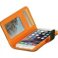 thumbnail image 2 of dreamwireless lpfip6csstdmdor apple iphone 6 - 4.7 in. wallet pouch, stand with card slots moda dots, orange, 2 of 4