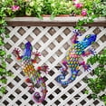 thumbnail image 7 of Easter Gecko Metal Wall Sculptures, 2 Pack Colorful Decorative Hangings, Living Room Bedroom Patio Wall Accents, 7 of 7