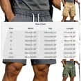 thumbnail image 4 of Havenre Mens Cargo Twill Cargo Shorts Lightweight Drawstring Stretch Elastic Waist Casual Knee Length Work Short with Multi-Pockets Khaki M, 4 of 10