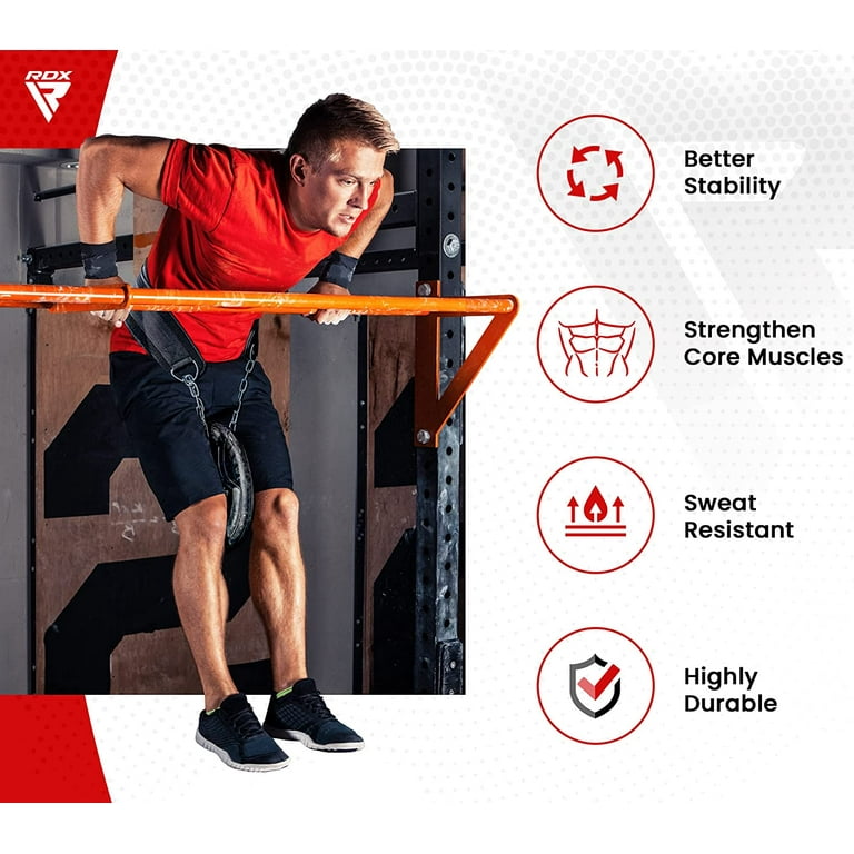 RDX Gym Harness Dipping Belt with Steel Chain, 6” Support for Pull