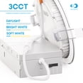 thumbnail image 3 of Infibrite 4” White Baffle Trim LED Light Fixture, Dimmable Slim Ceiling Recessed Downlight, 5CCT, 6 Pack, 3 of 10