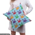 thumbnail image 4 of Ambesonne Cartoon Fabric by the Yard Upholstery, Crabs on Blue Backdrop, 10 Yards, Multicolor, 4 of 4