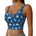 thumbnail image 2 of Balery Cartoon Geese With Xmas Sujetadores deportivos con espalda cruzada para mujer, acolchados, sin costuras, de alto impacto, ideales para yoga, gimnasio, entrenamiento y fitness.-XX-Large, 2 of 8