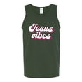 thumbnail image 2 of Wild Bobby, Jesus Vibes Inspirational/Christian Men Graphic Tank Top, Forest Green, Medium, 2 of 6