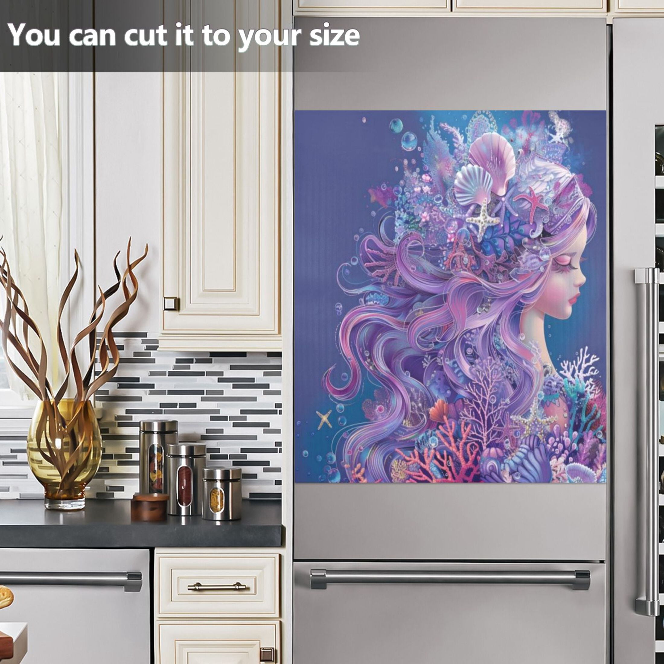Dishwasher Magnetic Sticker 23x26 Inch Refrigerator Magnetic Sticker Washing Machine Magnetic Sticker Kitchen Panel Magnetic Sticker Home Decor Pink Eye Shadow Coral Princess