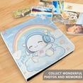 thumbnail image 5 of Leather Cover Photo Album 80 Pockets 4x6 Photos Bookshelf Picture Album Lovely Rabbit Rainbow Clouds Stars, 5 of 9