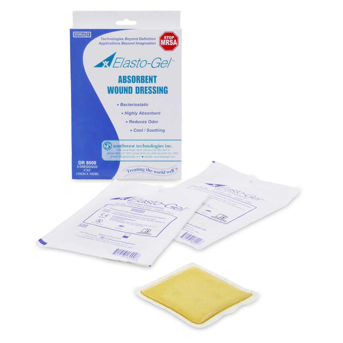 ElastoGel Wound Dressing Without Tape 2"x3" Sterile 5/Box