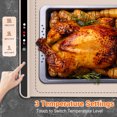 thumbnail image 3 of Electric Warming Tray, Silicone Heating Mat for Food, Foldable Food Warmer, Full Surface Heating Plate, 3 Temperature and Timing Levels for Gatherings Parties Holidays Buffet Everyday Use, 3 of 8