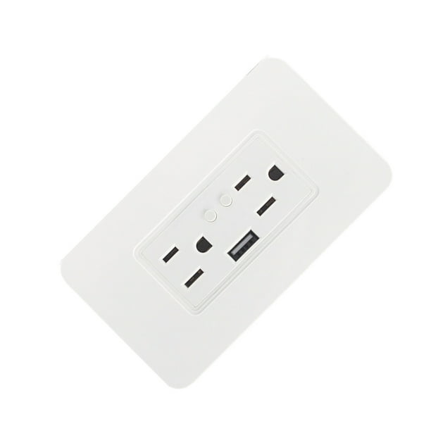 Bearachild Tuya Wifi Smart US enchufe tira de toma de corriente con 2 salidas 1 puertos USB enchufe de Control remoto inalámbrico funciona con Goole Home Electrodomésticos Bearachild HA005198-00