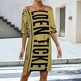 thumbnail image 2 of Golden Ticket Women's Off The Shoulder Ruffles Summer Wedding Guest Loose Casual Party Beach Dress, 2 of 9