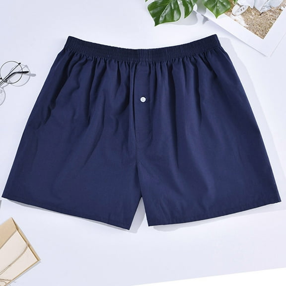 lmcalzta Mens Pajamas Shorts Summer Lightweight Comfy Home Shorts Cotton Soft Sleep Shorts Solid Color