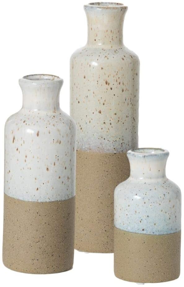 Sullivans Set of 3 Small Ceramic Bottle Vases 5