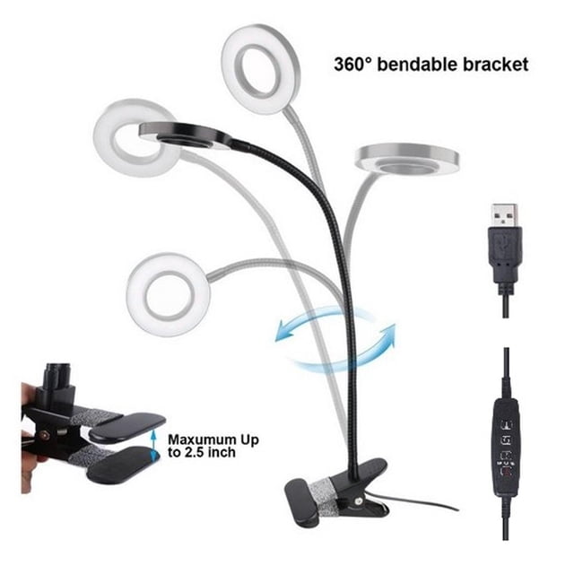 Llevó Crecer Plantas de La Floración Ligera de La Cabeza Dual para Del Usb Del Jardín DYNWAVEMX Luz de crecimiento LED de espectro completo